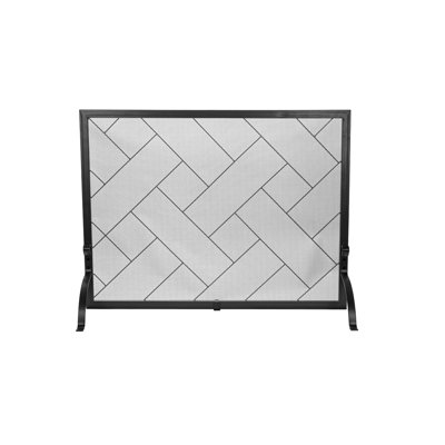 Single panel screen with cross weaves, medium