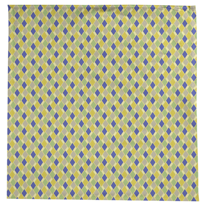 Nappe diamants Leffel, Jaune / bleu