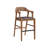 Lyndel Upholstered Faux Leather Counter Stool with Solid Wood Frame-2082571800