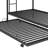 Twin Over Bunk Bed With Trundle, Black - Construction, Practical Trundle Metal Easy Climbing-1530808211