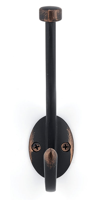 Transitional Metal Wall Hook, Brushed Oil-Rubbed Bronze