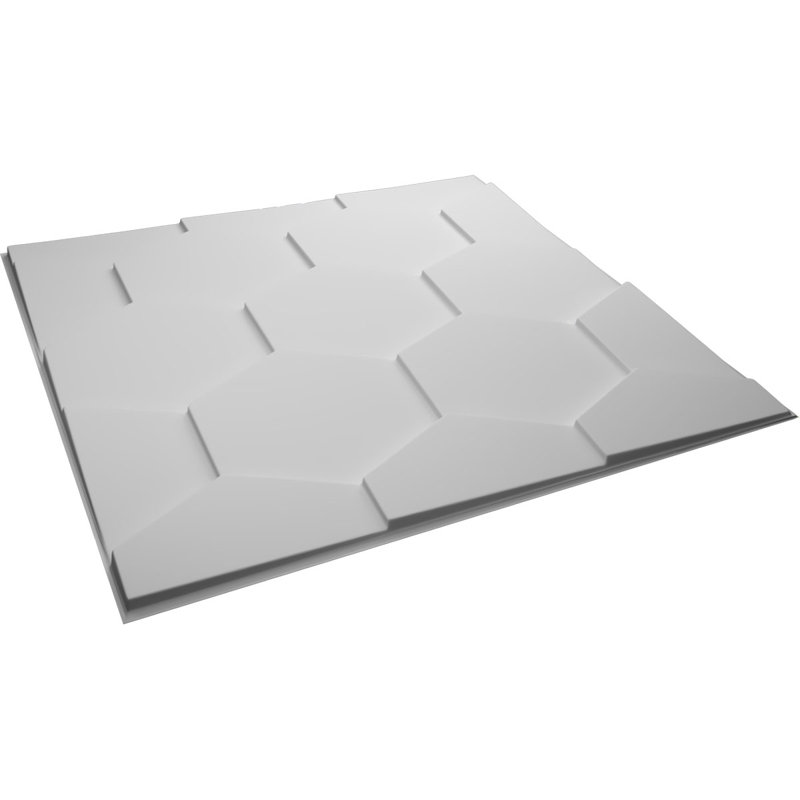 White Textured 3D PVC Wall Panels Set of 20