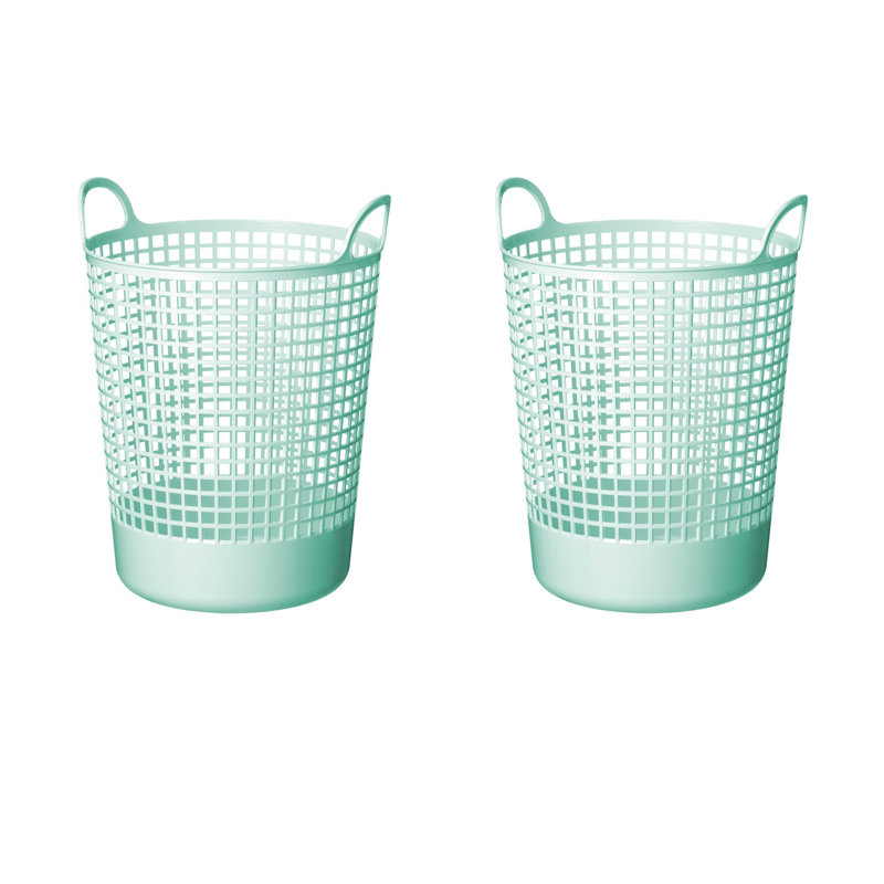 Ensemble de 2 paniers à linge Like-it, Bleu menthe, H 20,47 po x l 16,14 po x P 14,96 po