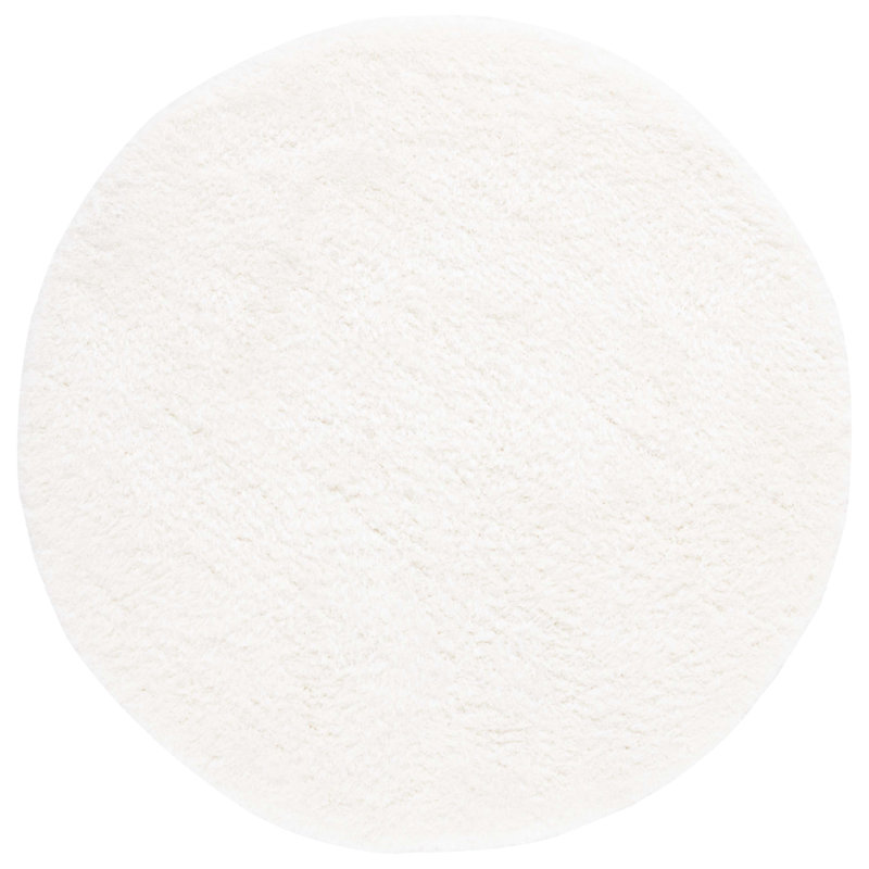 Tapis ivoire touffeté à la main Jayne, Rond 6 pi