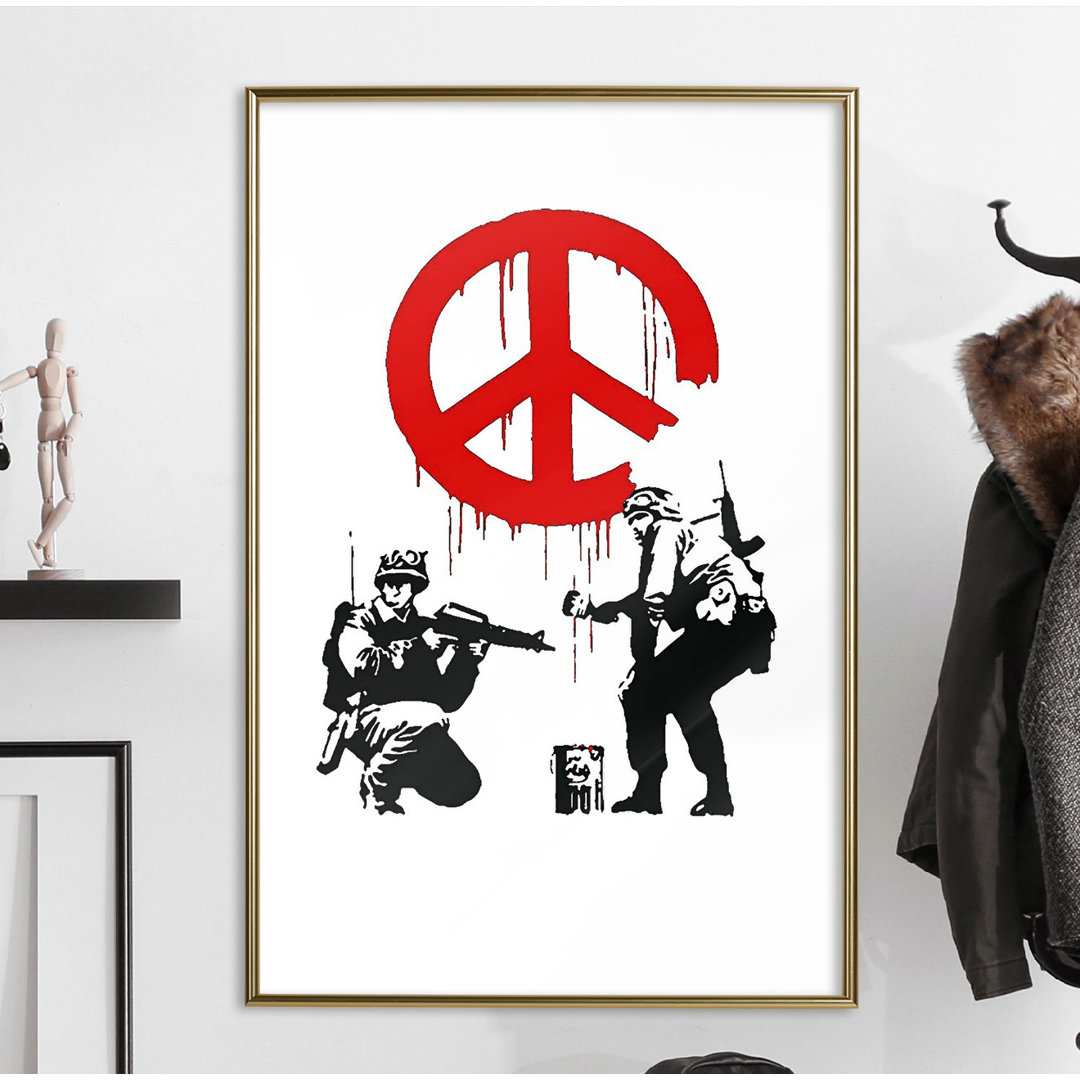 Banksy CND Soldiers I - Bilderrahmen Grafikdruck auf Papier