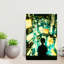 Overlooking Tokyo Vibrant Abstract Contemporary City Landscape Wall Art Print 1 Piece Wrapped Canvas Wall Art-1337133028