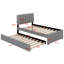 Lit plateforme tapissier avec lit gigogne-826299327