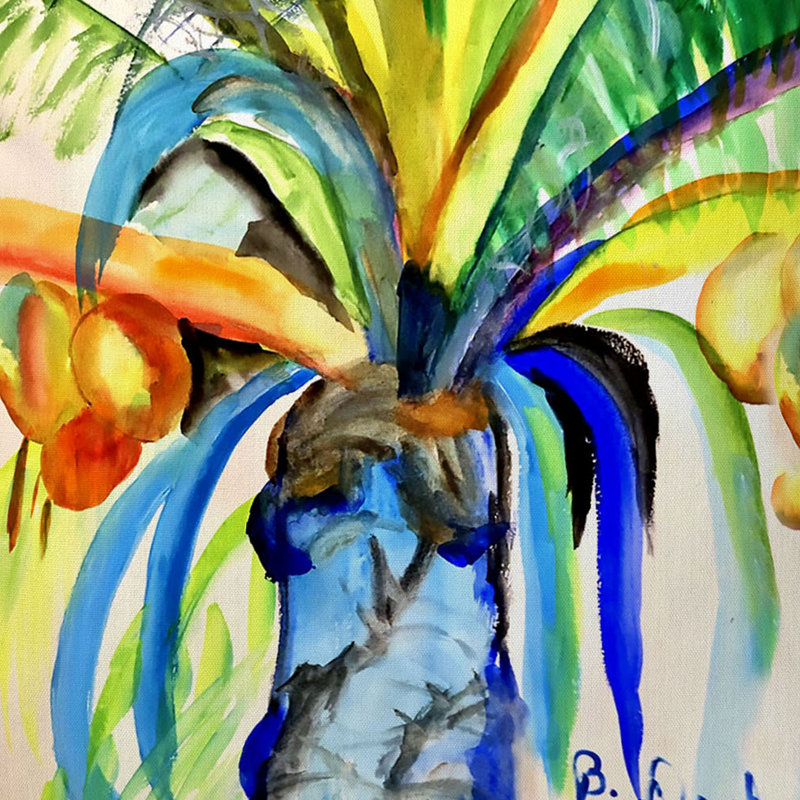 Coussin intérieur / extérieur Palm Nuts II, H 18 po x l 18 po