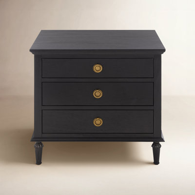 3-Drawer Mahogany Nightstand