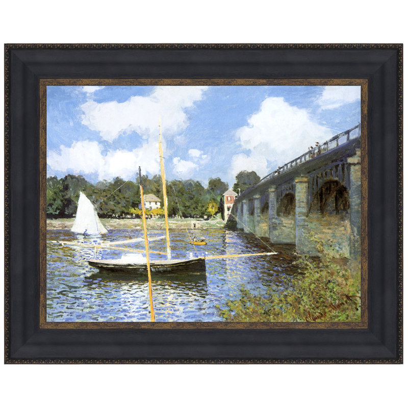 Le pont à Argenteuil, 1874, reproduction d'art sur toile, H 12,25 po x l 14,75 po x P 1,25 po