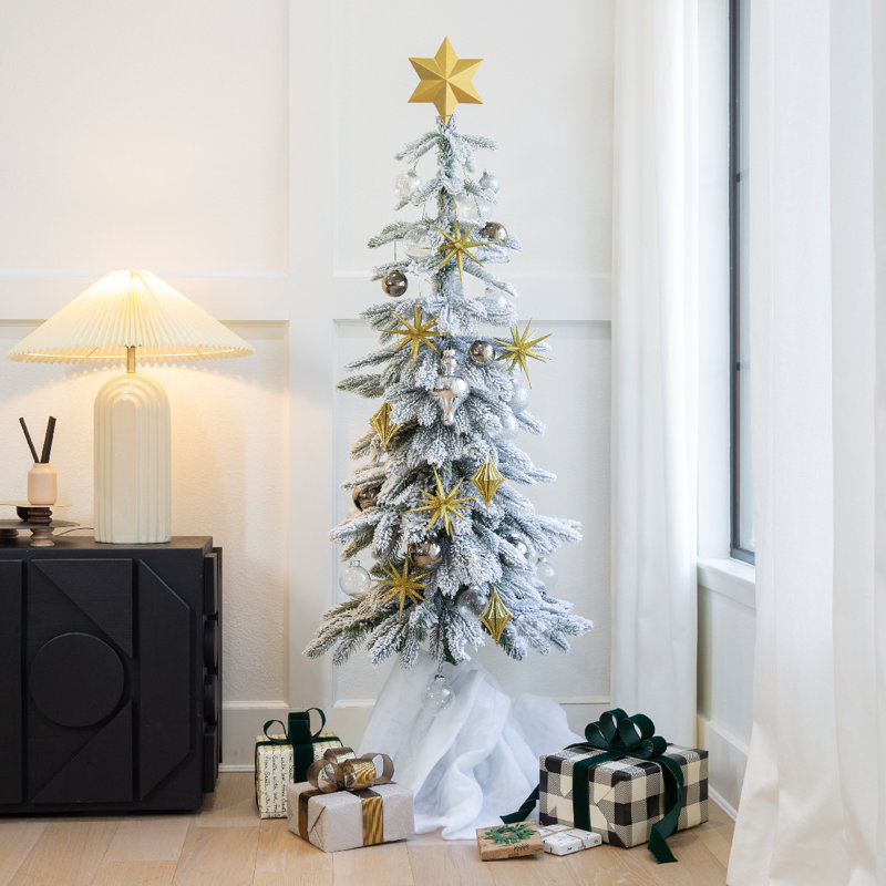 Arbre de Noël artificiel enneigé avec branches articulées