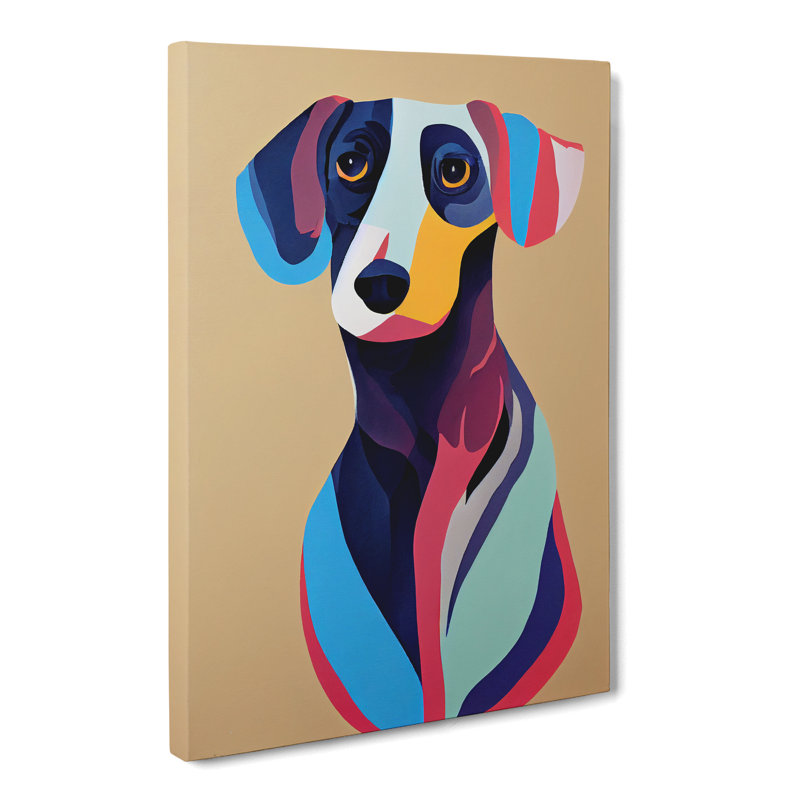Dachshund in Colour Vol.2 - Wrapped Canvas, 50cm H x 35cm W x 3cm D