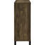 Armoire à bar coulissante avec deux tablettes réglables et rangement pour bouteilles de vin