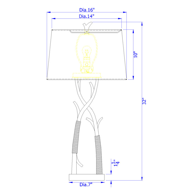 Aleighya Metal Table Lamp