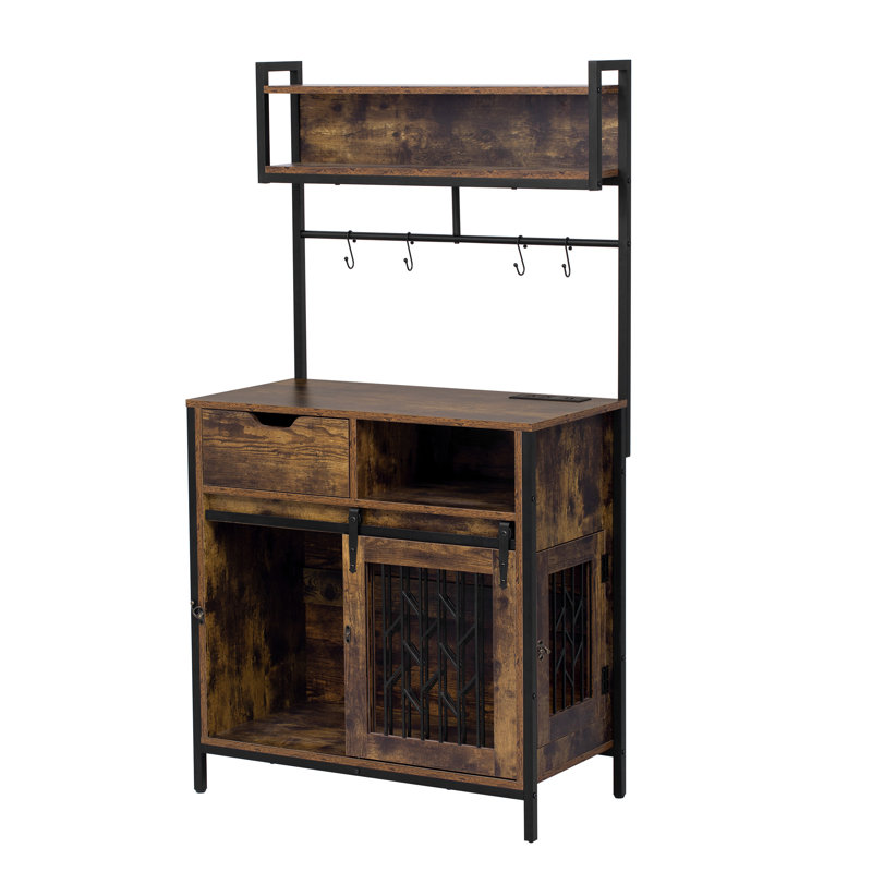 Meuble de bureau en cage pour chien
