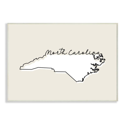 " North Carolina Home State Map Neutral Design "