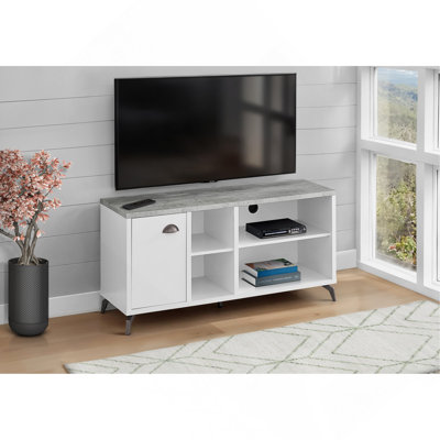 Meuble télé, meuble multimédia, meuble de rangement contemporain avec tablette de rangement pour le salon