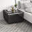 Modern Smart Side Table with Built-in Fridge, Wireless Charging, Temperature Control, Power Socket, USB Ports, Outlet Protection, Induction Light, Black-1034305109