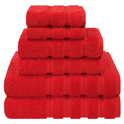 Ensemble de serviettes de bain 100% coton de qualité supérieure, collection 6 pièces Darcelle super douce et absorbante