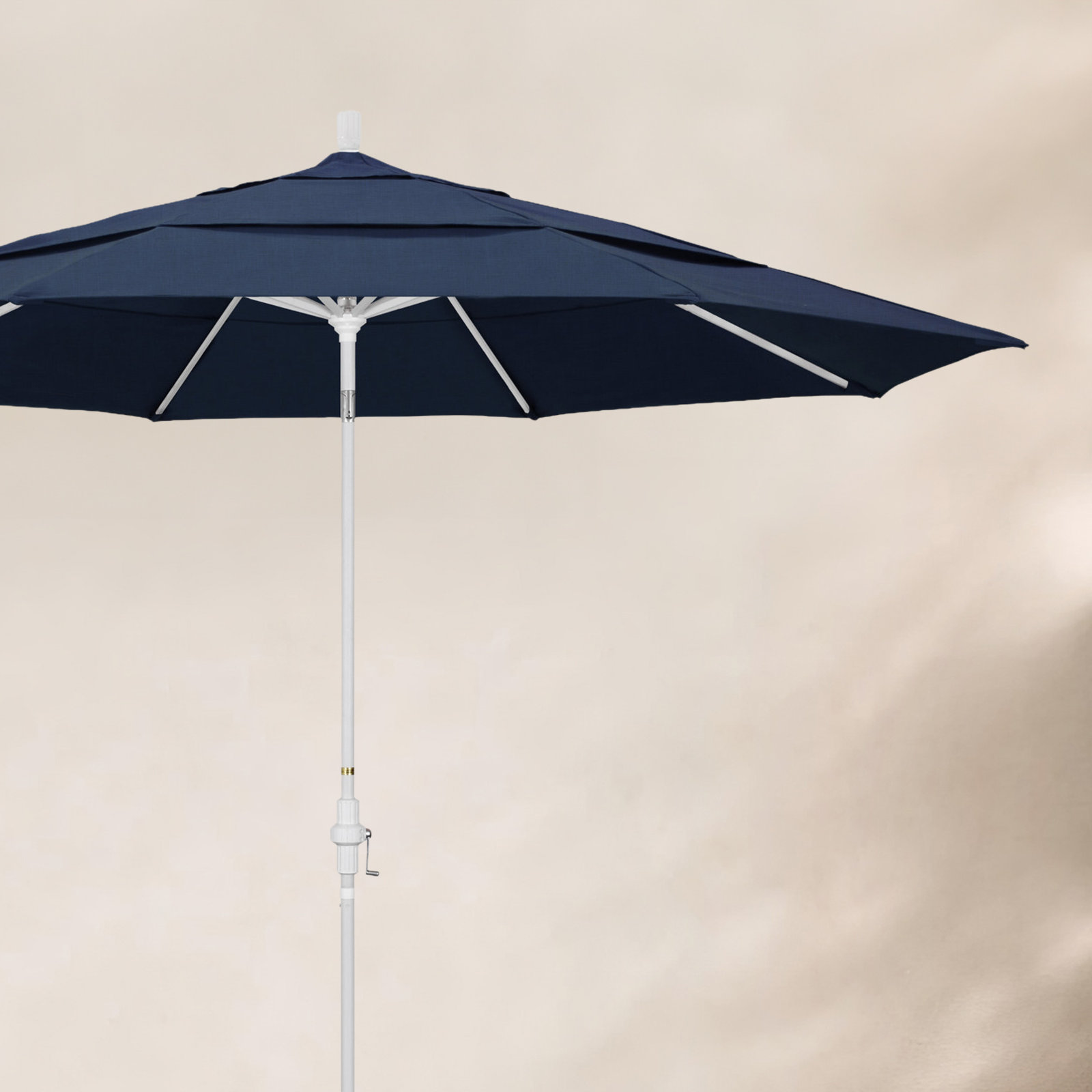 Broadmeade 11' Sunbrella® Umbrella, Matted White, Spectrum Indigo Sunbrella®