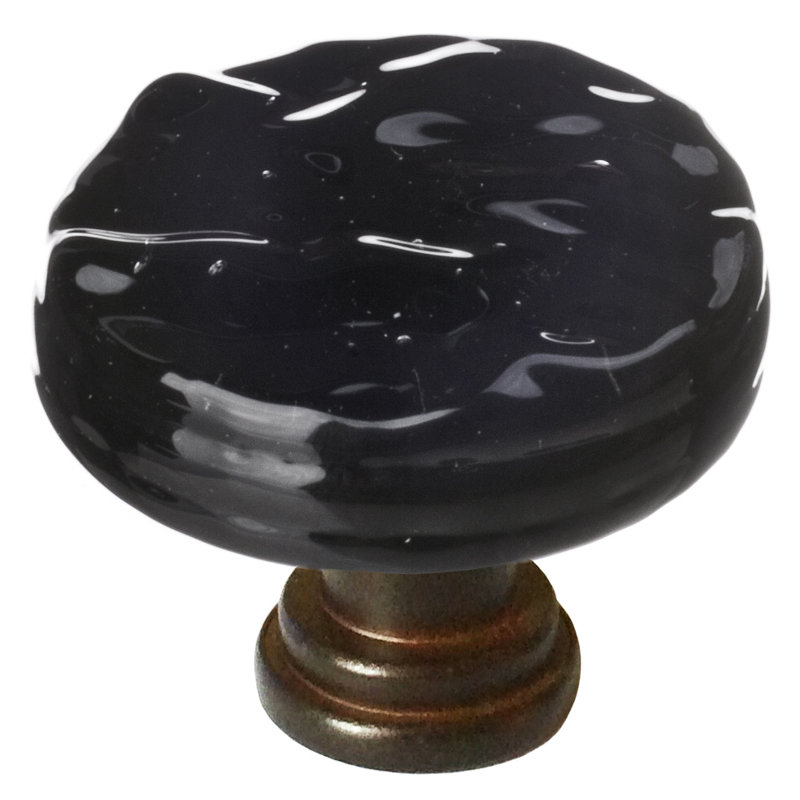 Glacier Mushroom Knob, Black, Oil Rubbed Bronze