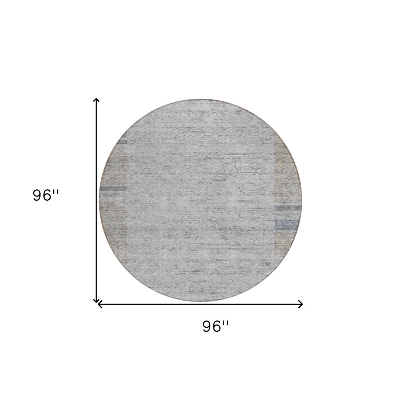 Tapis rond beige 8 po
