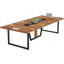 Grande table de conférence, table de réunion de bureau moderne avec pieds en métal