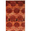 Asian Fusion Rose/Burgundy Hand-Knotted Area Rug-2083365461