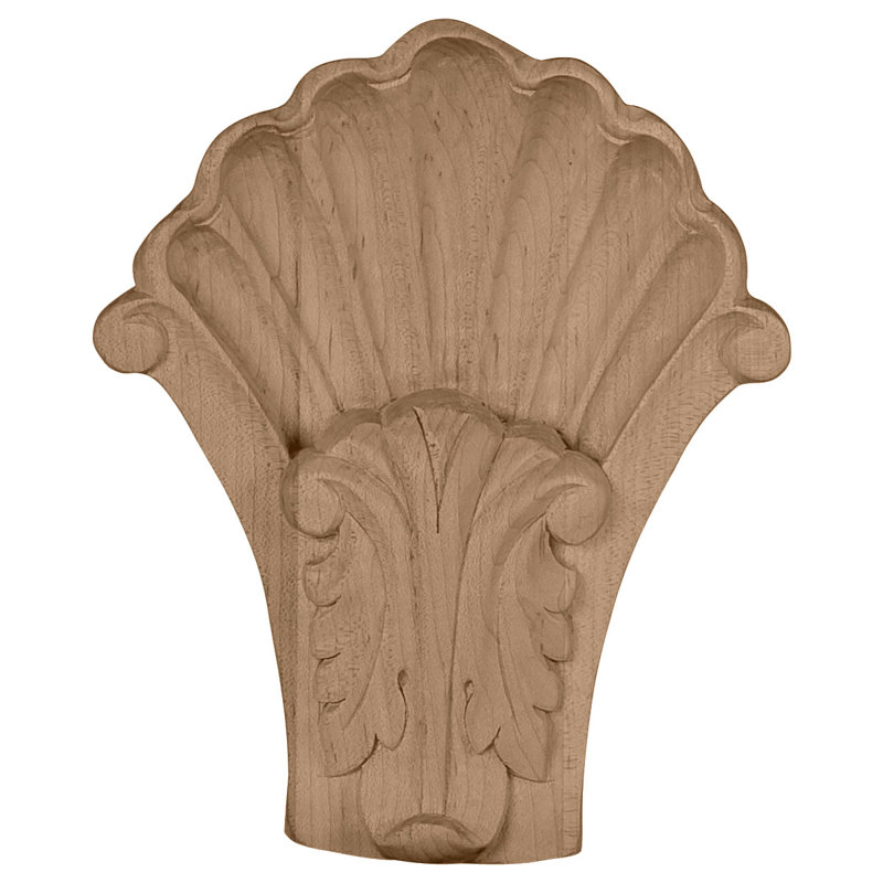Corbeau moyen Acanthus H 6 1/2 po x l 5 1/4 po x P 2 po, Tilleul