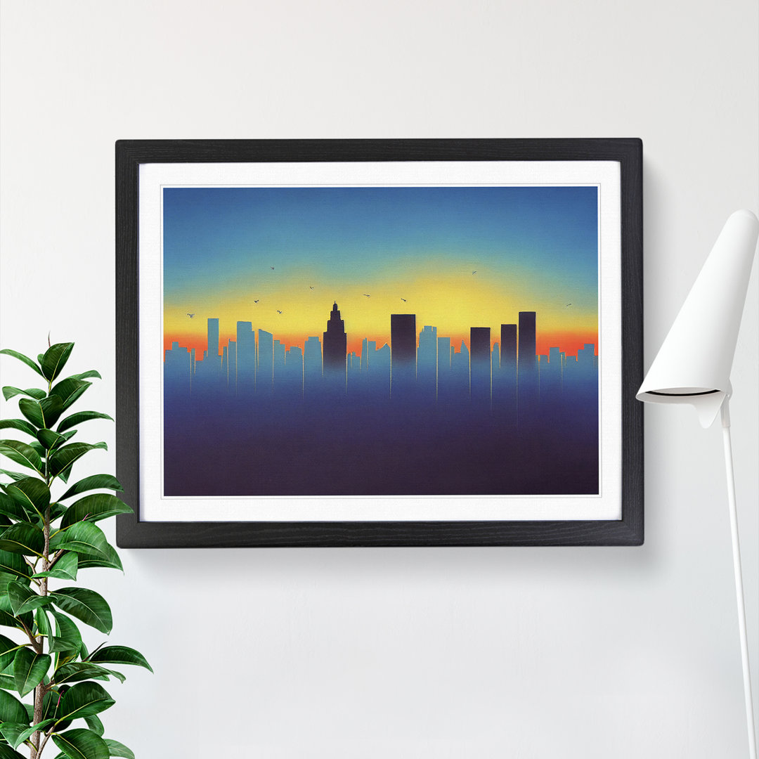 Exhilarating Skyscraper Skyline Abstract - Single Picture Frame Painting