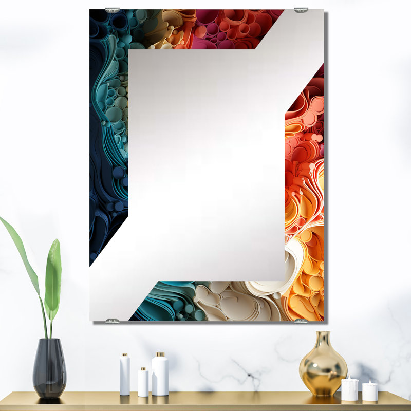 Miroir mural Edmond - Collages abstraits MIR137292, 40 po x 30 po