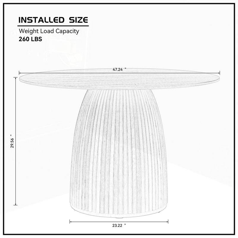 MDF Dining Table Kitchen Table Small Space Dining Table for Living Room, Walnut