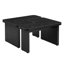 Table basse détachable en forme de L, rectangulaire en bois 45,87 * 24,26 et 35,43 * 31,49 pouces, pour la chambre de la salle de presse