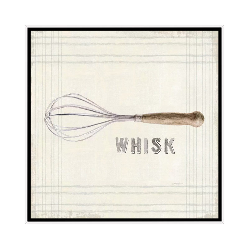 Floursack Kitchen Sign IV Neutral Sq par Danhui Nai - impression d'art graphique, Toile blanche encadrée, Pas de tapis