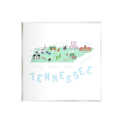 Au-620-Giclee " Tennessee Visual State Map "
