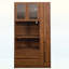 Armoire de cuisine avec étagère de rangement à plusieurs niveaux, 2 tiroirs et porte vitrée
