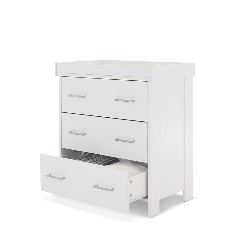 Nika Cot Bed 2-Piece Nursery Furniture Set, White Wash