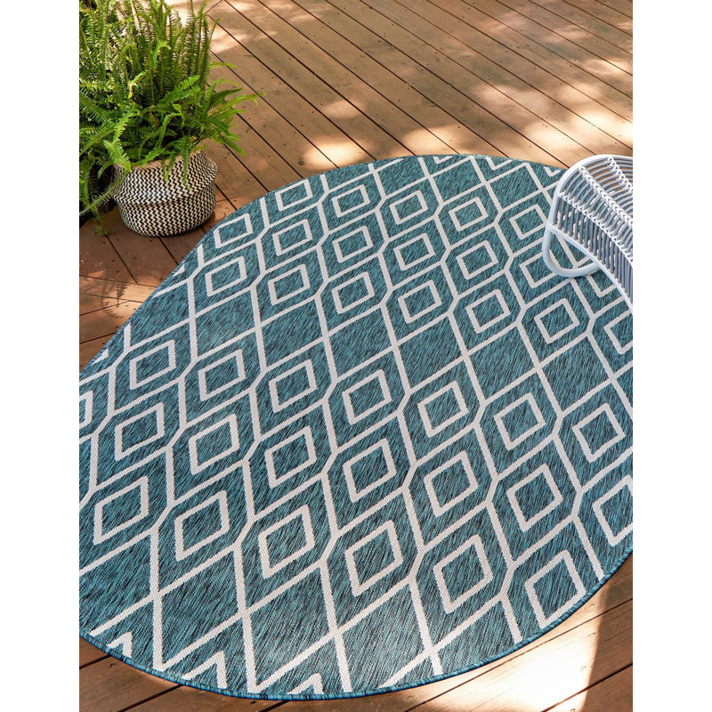 Tapis extérieur camouflage vert, Ovale 5 pi 5 po x 8 pi