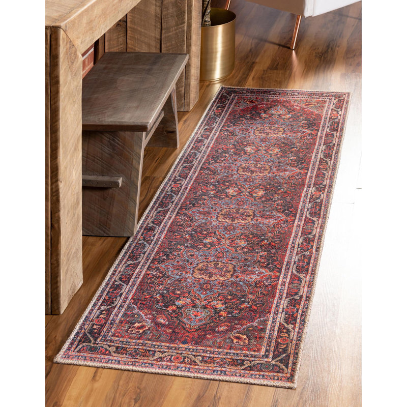 Tapis oriental bourgogne Gamero, Tapis de couloir 2 pi x 8 pi