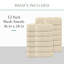 Ensemble de serviettes 12 pièces Willow - 100% coton peigné, 630 g / m² de qualité supérieure, ivoire, ultra-doux et très absorbant (12 serviettes à main)-501306306-501306309