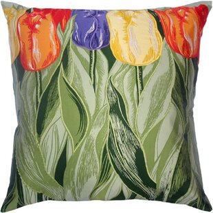 Flower Power Tulip Throw Pillow