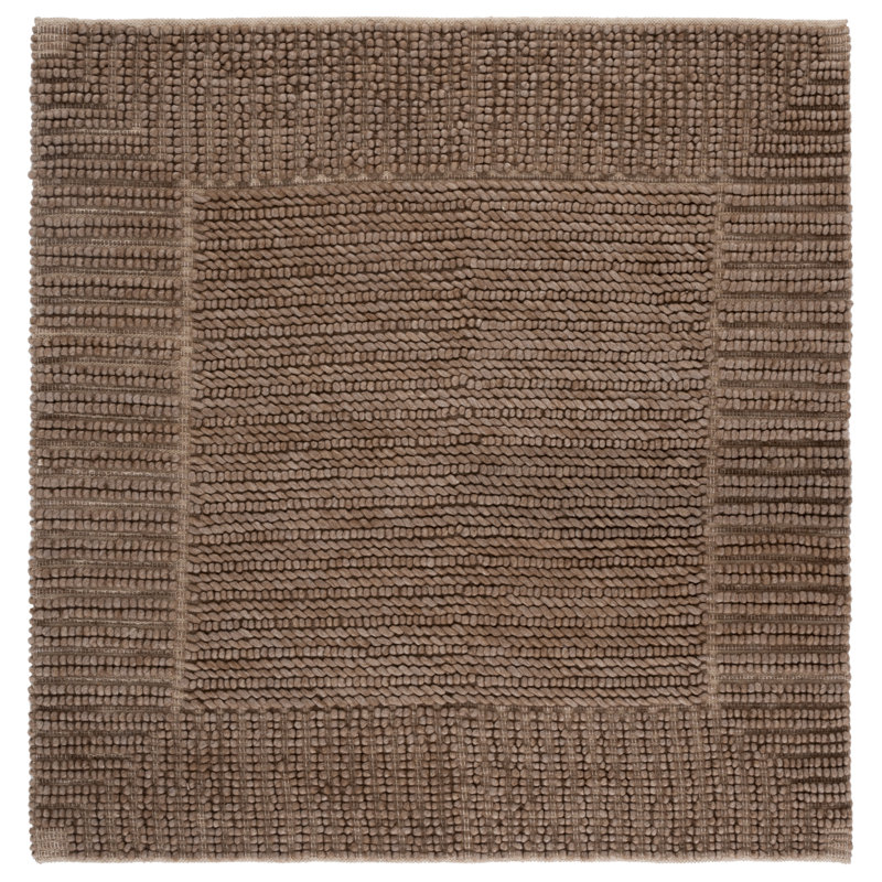 Natura 286 Flatweave Wool/Cotton Rug in Brown, Round 6'