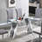 Merrimack Glass Top Metal Base Dining Table-456743313