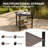 Outdoor Patio Side Table with Two-Tier Design and Durable Steel Frame-479024837