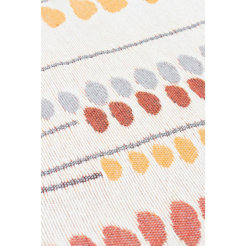 Tapis tissé à plat 100% coton de qualité supérieure, 5,2 x 7,5 pi | Sans velours, 2,4 lb / pi2 | Lavable à la machine à 86 ° F | Facile d'entretien, résistant aux taches, parfait pour le salon et la chambre à coucher | Conception écologique et durable