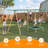 6 In 1 Multifunction Kids Swing Set For Backyard, Heavy-Duty A-Frame Metal Stand With 3 Adjustable Swing Climbing, Net, Trampoline, Basketball Hoop