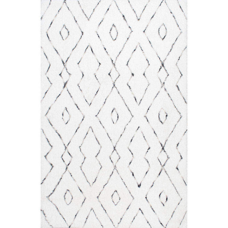 Tapis blanc moelleux Sofie, Rectangle 4 pi x 6 pi