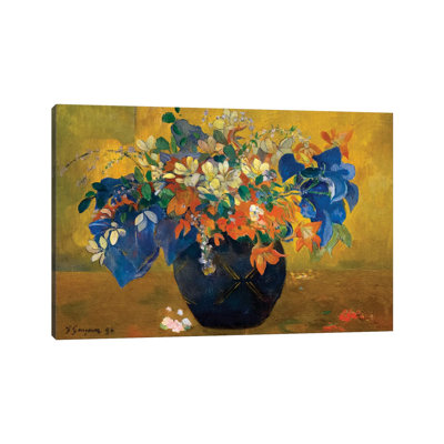 " A Vase of Flowers, 1896 " by Paul Gauguin Acrylic Painting