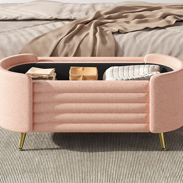 Repose-pieds Modern, Rose, Rose