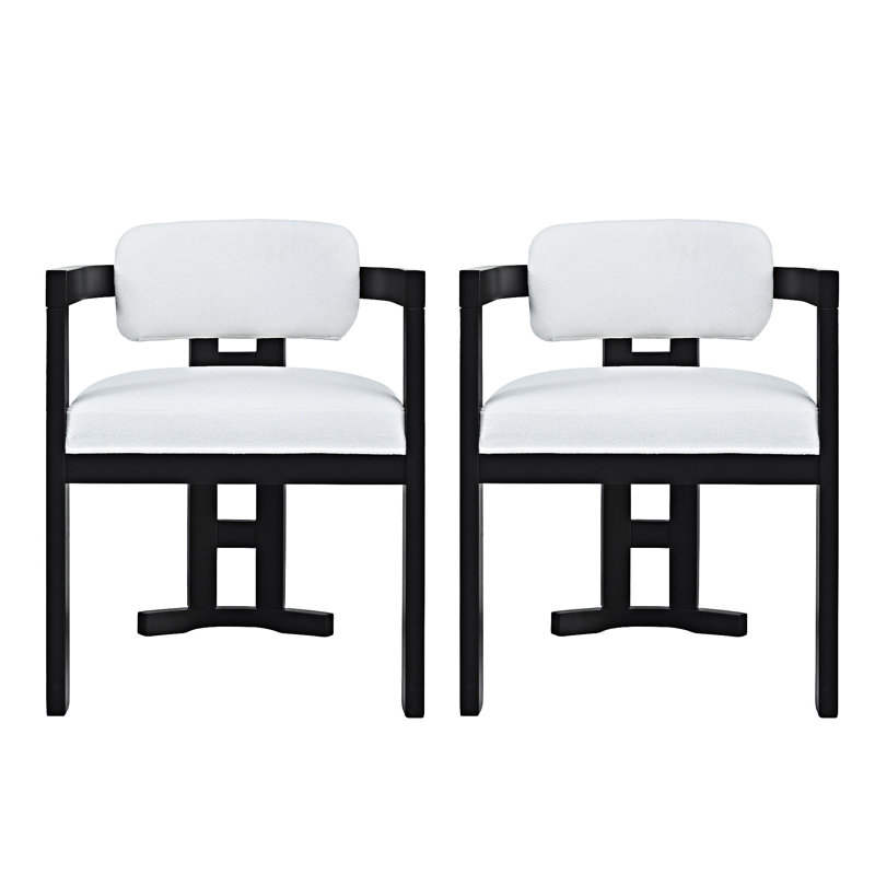 Chaise rembourrée avec accoudoirs (ensemble de 2)